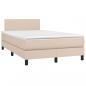 Preview: Boxspringbett Matratze Cappuccino-Braun 120x200cm Kunstleder