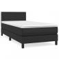 Preview: Boxspringbett mit Matratze Schwarz 80x200 cm Kunstleder