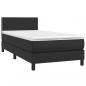 Preview: Boxspringbett mit Matratze Schwarz 80x200 cm Kunstleder