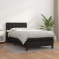 Preview: ARDEBO.de - Boxspringbett mit Matratze Schwarz 80x200 cm Kunstleder