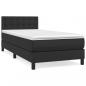 Preview: Boxspringbett mit Matratze Schwarz 80x200 cm Kunstleder