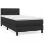 Preview: Boxspringbett mit Matratze Schwarz 90x200 cm Kunstleder