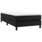 Preview: Boxspringbett mit Matratze Schwarz 90x200 cm Kunstleder