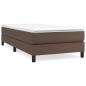 Preview: Boxspringbett mit Matratze Braun 90x200 cm Kunstleder