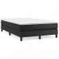 Preview: Boxspringbett mit Matratze Schwarz 120x200 cm Kunstleder