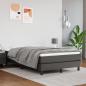 Preview: ARDEBO.de - Boxspringbett mit Matratze Grau 120x200 cm Kunstleder