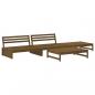 Preview: 4-tlg. Garten-Lounge-Set Honigbraun Massivholz Kiefer