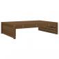 Preview: 4-tlg. Garten-Lounge-Set Honigbraun Massivholz Kiefer