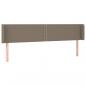 Preview: LED Kopfteil Taupe 163x16x78/88 cm Stoff