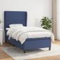 Preview: ARDEBO.de - Boxspringbett mit Matratze Blau 90x200 cm Stoff