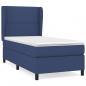 Preview: Boxspringbett mit Matratze Blau 90x200 cm Stoff