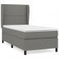 Preview: Boxspringbett mit Matratze Dunkelgrau 90x190 cm Stoff