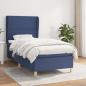 Preview: ARDEBO.de - Boxspringbett mit Matratze Blau 90x190 cm Stoff