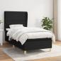 Preview: ARDEBO.de - Boxspringbett mit Matratze Schwarz 90x190 cm Stoff