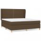 Preview: Boxspringbett mit Matratze Dunkelbraun 180x200 cm Stoff