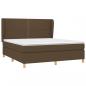 Preview: Boxspringbett mit Matratze Dunkelbraun 180x200 cm Stoff