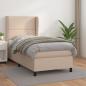 Preview: ARDEBO.de - Boxspringbett mit Matratze Cappuccino-Braun 80x200cm Kunstleder