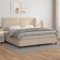 Preview: ARDEBO.de - Boxspringbett Matratze Cappuccino-Braun 200x200cm Kunstleder