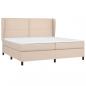 Preview: Boxspringbett Matratze Cappuccino-Braun 200x200cm Kunstleder