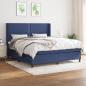 Preview: ARDEBO.de - Boxspringbett mit Matratze Blau 180x200 cm Stoff