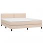 Preview: Boxspringbett mit Matratze & LED Cappuccino-Braun 180x200cm