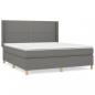 Preview: Boxspringbett mit Matratze Dunkelgrau 160x200 cm Stoff