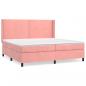 Preview: Boxspringbett mit Matratze Rosa 200x200 cm Samt