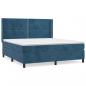 Preview: Boxspringbett mit Matratze Dunkelblau 160x200 cm Samt