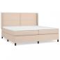 Preview: Boxspringbett Matratze Cappuccino-Braun 200x200cm Kunstleder