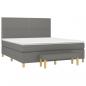 Preview: Boxspringbett mit Matratze Dunkelgrau 160x200 cm Stoff