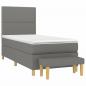 Preview: Boxspringbett mit Matratze Dunkelgrau 90x200 cm Stoff