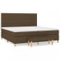 Preview: Boxspringbett mit Matratze Dunkelbraun 200x200 cm Stoff