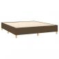 Preview: Boxspringbett mit Matratze Dunkelbraun 200x200 cm Stoff