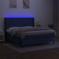 Preview: Boxspringbett mit Matratze & LED Blau 180x200 cm Stoff