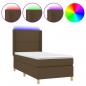 Preview: Boxspringbett mit Matratze & LED Taupe 90x200 cm Stoff