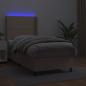 Preview: Boxspringbett mit Matratze & LED Cappuccino-Braun 80x200cm