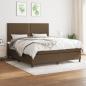 Preview: ARDEBO.de - Boxspringbett mit Matratze Dunkelbraun 180x200 cm Stoff