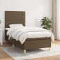 Preview: ARDEBO.de - Boxspringbett mit Matratze Dunkelbraun 80x200 cm Stoff