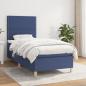 Preview: ARDEBO.de - Boxspringbett mit Matratze Blau 90x200 cm Stoff