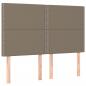 Preview: LED Kopfteil Taupe 144x5x118/128 cm Stoff