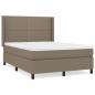 Preview: Boxspringbett mit Matratze Taupe 140x190 cm Stoff