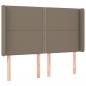 Preview: Boxspringbett mit Matratze & LED Taupe 140x190 cm Stoff