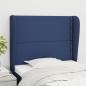 Preview: ARDEBO.de - Kopfteil mit Ohren Blau 93x23x118/128 cm Stoff