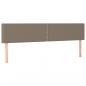 Preview: LED Kopfteil Taupe 180x5x78/88 cm Stoff 