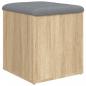 Preview: Sitzbank mit Stauraum Sonoma-Eiche 42x42x45 cm Holzwerkstoff