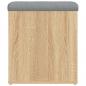 Preview: Sitzbank mit Stauraum Sonoma-Eiche 42x42x45 cm Holzwerkstoff