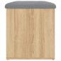 Preview: Sitzbank mit Stauraum Sonoma-Eiche 62x42x45 cm Holzwerkstoff