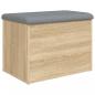 Preview: Sitzbank mit Stauraum Sonoma-Eiche 62x42x45 cm Holzwerkstoff