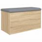 Preview: Sitzbank mit Stauraum Sonoma-Eiche 82x42x45 cm Holzwerkstoff