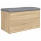 Preview: Sitzbank mit Stauraum Sonoma-Eiche 82x42x45 cm Holzwerkstoff